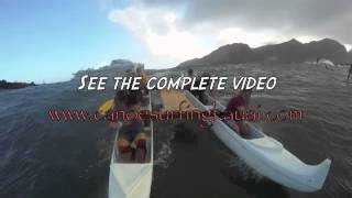 quotLua Waaquot Double hull canoe surfing [upl. by Zoubek539]