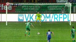 Oleg Ivanovs missed penalty Terek vs FC Orenburg  RPL 201617 [upl. by Alohs659]