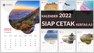 Kalender 2022 Lengkap Dengan Tanggal Merah Gratis Siap Cetak Ukuran A3 [upl. by Afatsuom309]