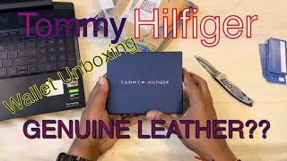 Unboxing of Tommy Hilfiger leather wallet from Flipkart  Honest review of wallet GENUINE LEATHER [upl. by Arot]