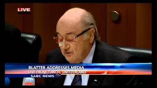 Sepp Blatter addresses media [upl. by Dremann490]