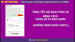 Pi Network Khóa số Pi khả dụng để tăng tốc độ khai thác Pi [upl. by Orna]