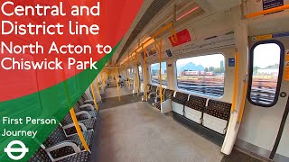 London Underground First Person Journey  North Acton to Chiswick Park [upl. by Nit]