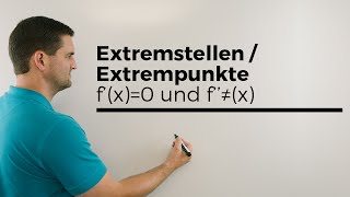 ExtremstellenExtrempunkte Teil 1 1Ableitung0 und f´´x ungleich 0  Mathe by Daniel Jung [upl. by Suivatal]