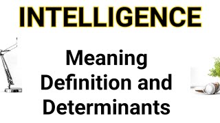 Meaning Definition And Determinants of Intelligence [upl. by Coniah170]