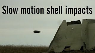 Artillery shell impacts in slow motion [upl. by Benil]