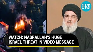 Hezbollah Chiefs New Video Threat Day After Report Of Fighters Withdrawing From Israel Border [upl. by Neelahs]