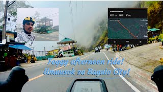 Foggy afternoon ride Baguio City  Baguio Biker  Banangan View Deck [upl. by Draner]