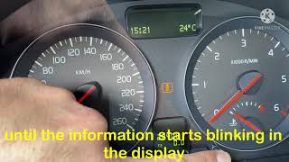 How to reset service light on Volvo V50  S40  C30 20042012 tutorial [upl. by Mchail]