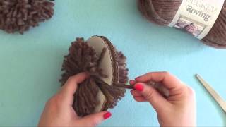 How To Make a Pompom with a Cardboard Disc [upl. by Sinnal594]