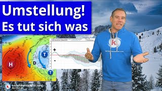 Großwetterlage stellt sich um  Höhentief Polarluft oben Schnee möglich [upl. by Gupta10]