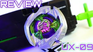 Extremely Sharp Attack Bey  UX09 SamuraiSaber 270L Review Beyblade X [upl. by Nolaf551]