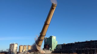 Brayton Point Power Plant Unit 4 Chimney  Controlled Demolition Inc [upl. by Russo261]