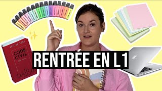 FOURNITURES SCOLAIRES POUR LA FAC DE DROIT L1 [upl. by Lerak627]