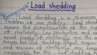 Paragraph  Load shedding  load shedding  paragraph [upl. by Kieran]