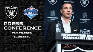 Tom Telesco Presser  Day 1 Recap  2024 NFL Draft  Raiders [upl. by Atinus]