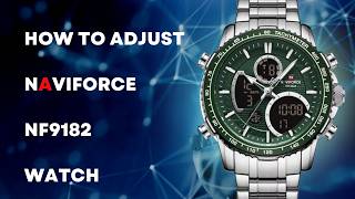 हिन्दी Unboxing amp Review NAVIFORCE NF 9182 DigitalAnalog Watch Features Setup amp Setting Explained [upl. by Erikson]