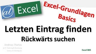 Rückwärtssuche in ExcelListen  oder auch die Suche nach dem letzten Otto [upl. by Balough]