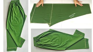 Very Easy Salwar Cutting and Stitching  Pakistani Salwar Pant Cutting and stitching  Afhghani salw [upl. by Seavir]