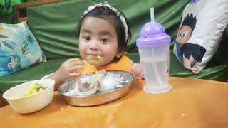 The Youngest Mukbanger Ever  Mix Veg amp Chicken 🍗 Part 15 mukbangbaby mukbangvideo [upl. by Carilyn54]