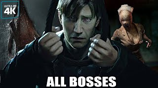 SILENT HILL 2 REMAKE  All Bosses amp Monsters With Cutscenes 4K 60FPS UHD PC [upl. by Stralka]