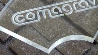 COMAGRAV acrylic engraving and cutting [upl. by Nedyah]