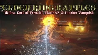 Elden Ring Battles Midra Lord of Frenzied Flame x2 amp Double Invader Vanquish x2 [upl. by Ivanna751]