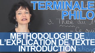 Méthodologie de lexplication de texte  introduction  Philosophie  Terminale  Les Bons Profs [upl. by Schulein126]