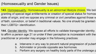 Texas GOP platform describes homosexuality as abnormal lifestyle choice [upl. by Nonahs721]