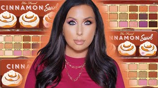 2 LOOKS  TOO FACED CINNAMON SWIRL SWEET amp SPICY EYE SHADOW PALETTE [upl. by Baudin]