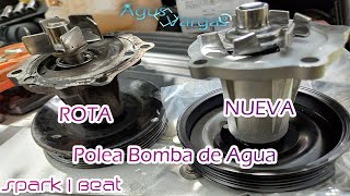 TRONIDOSRECHINIDOSFUGA ANTICONGELANTE SPARKBEAT  CAMBIO DE POLEA BOMBA DE AGUA  Agus Vargas [upl. by Davidde714]