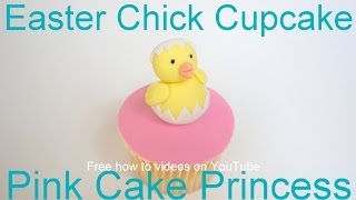 How to Make an Easter Chick Cupcake  A Collaboration with Krazy Kool Cakes amp Designs [upl. by Elletsyrc858]