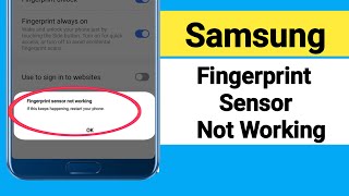 Samsung Fingerprint Sensor Not Working Problem Solve [upl. by Roth]