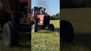 Allis Chalmers 7010 with Allis Chalmers 4 bottom plow subscribe [upl. by Kcirrej]