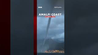 Huge waterspouts have been captured on camera off the Amalfi coast in southern Italy [upl. by Aicitel]