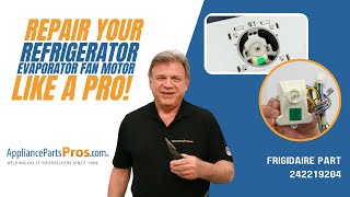 How To Replace A FrigidaireElectrolux Refrigerator Evaporator Fan Motor 242219204 [upl. by Zwick]