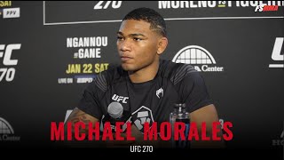 Michael Morales UFC 270 full postfight interview [upl. by Assillam943]