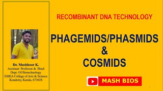 PHAGEMID  PHASMID AND COSMID VECTORS English and Malayalam [upl. by Nehgam]