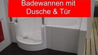 Badewanne mit Dusche und Tür [upl. by Orgalim169]