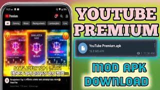 YOUTUBE PREMIUM MOD APK DOWNLOAD 😱 [upl. by Shanan60]