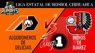 SEMIFINAL  Juego 1 ⚾  Algodoneros de Delicias vs Indios de Juárez [upl. by Featherstone]