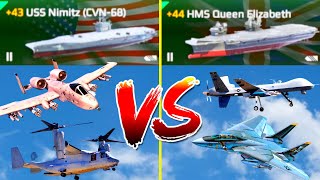 Battle Of Giants USS Nimitz VS HMS Queen Elizabeth  Modern Warships [upl. by Norby]