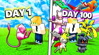 We Spent 100 Days In Pixelmon Catching Every Legendary Pokemon [upl. by Gnik358]