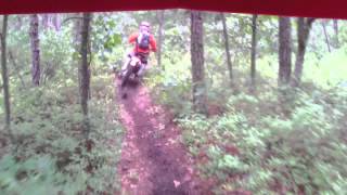 2014 ktm 250 xcw riding single track [upl. by Cnut]