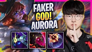 FAKER IS A GOD WITH AURORA  T1 Faker Plays Aurora MID vs Hwei  Season 2024 [upl. by Martres34]