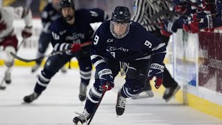 Mike Cavanaugh UConn men’s hockey pregame New Hampshire  11724 [upl. by Amoritta622]