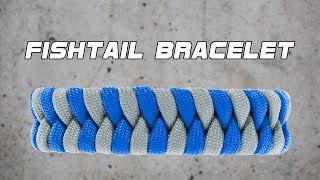 Fishtail Paracord Bracelet Tutorial [upl. by Acilegna]