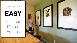 How to Make HUGE DIY Custom Picture FramesSO EASY [upl. by Yajiv272]