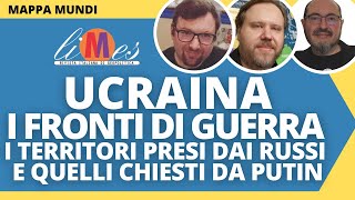 Ucraina i fronti di guerra i territori presi dalla Russia e quelli chiesti da Putin [upl. by Nyleek]