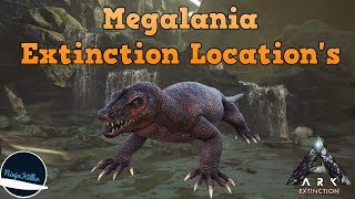 Where to find Megalanias in Ark Extinction [upl. by Oivlis141]